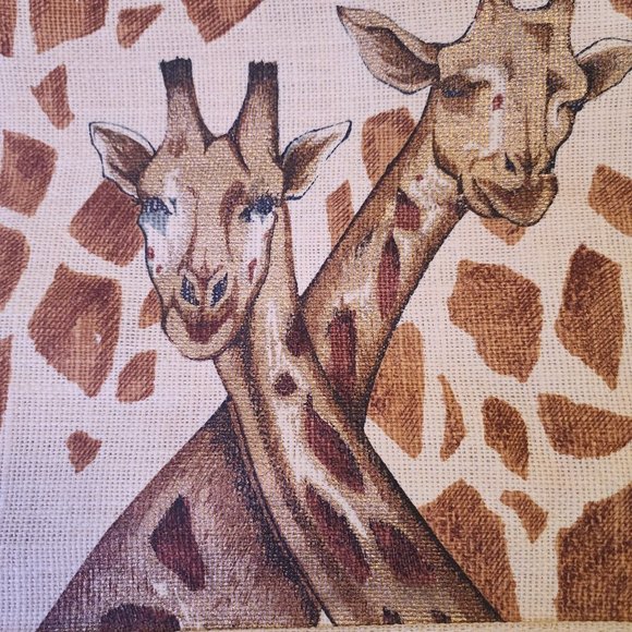 Giraffe Tote with wooden handle and strap - Picture 2 of 16